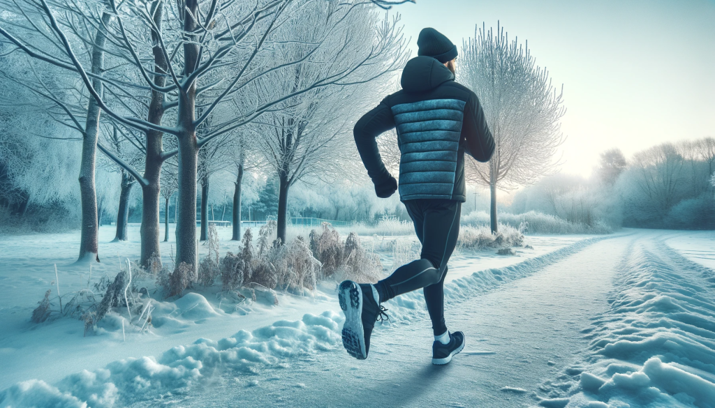 runner corriendo con nieve
